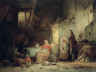 Gespräch nach dem Essen, 1840 von Ferdinand de Braekeleer
